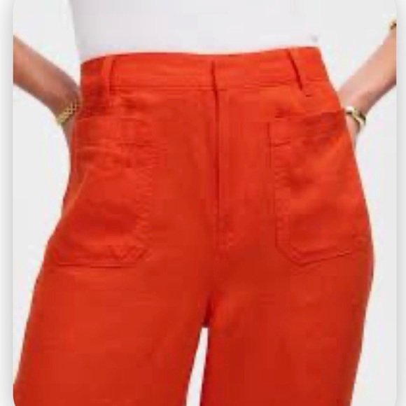 NWT Madewell 100% Linen Patch Pocket Flare Pants - Picture 3 of 3